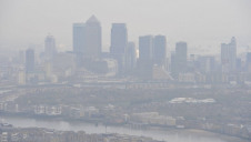Failures to meet air pollution regulations cost the EU economy €24.6bn, the study found Pictured: London, where 10 air pollution alerts have been issued since May 2016